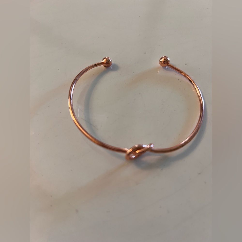 Bracelet Knot Open-End knot copper tone adjustable minimalist festival boho